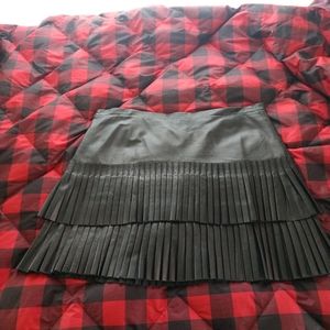 Bcbg leather mini skirt